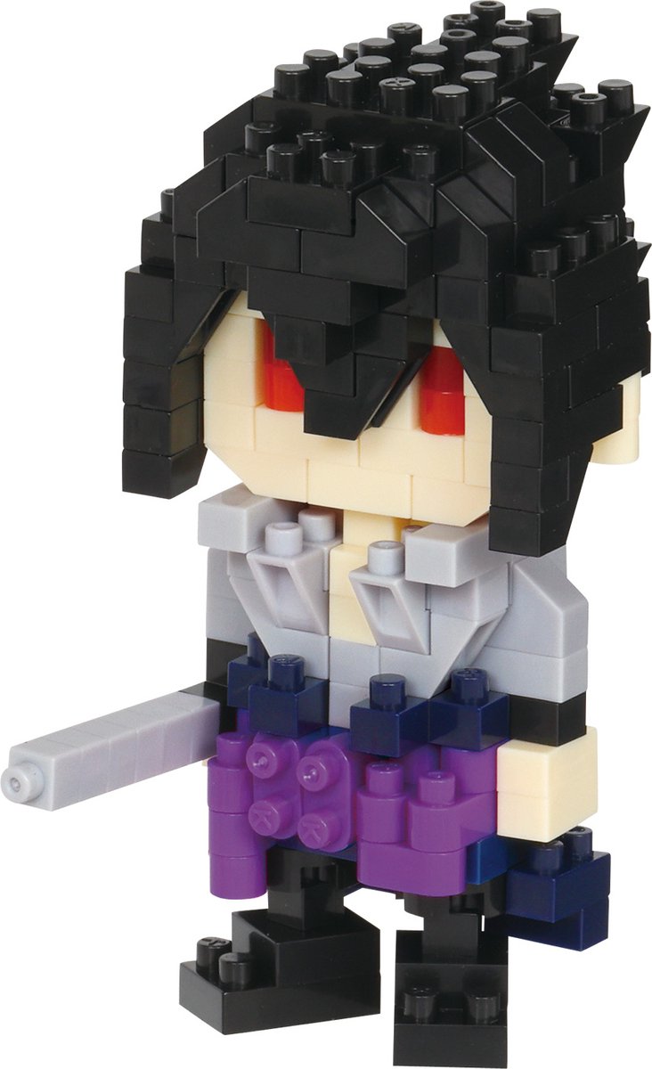 Bandai – Nanoblock – Sasuke Uchiha – Naruto Shippuden – Mini-Steinfigur – Bauset – Pixel-Manga-Figurenbausatz – nbcc135