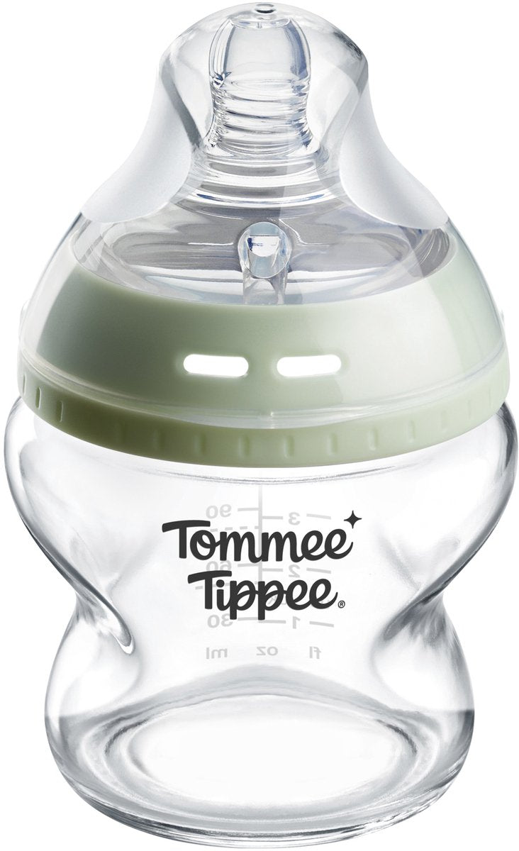 Tommee Tippee Glas-Natural-Start-Flasche – 1 x 150 ml Babyflasche – ab 0 Monaten