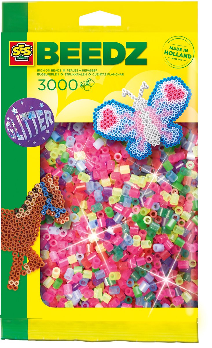 SES -Bügelkügelchen - Glitzer, 3000st.