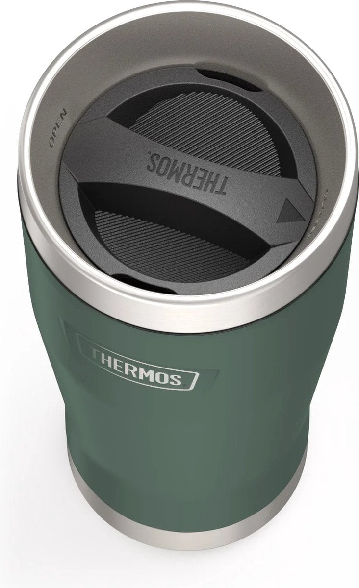 Thermos-Edelstahl-Icon-Isolierbecher – Reisebecher – Wald matt – 470 ml