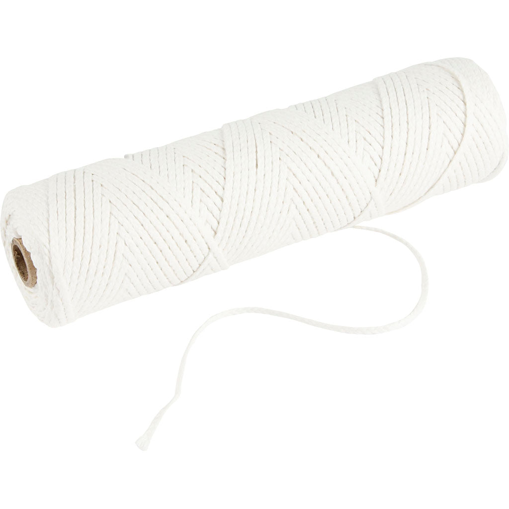 Docht der Firma Creativ, geeignet für Tauchkerzen (ø 15-22 mm) und Gusskerzen (ø 40-60 mm), 100 gr, 50 m 1 Rolle