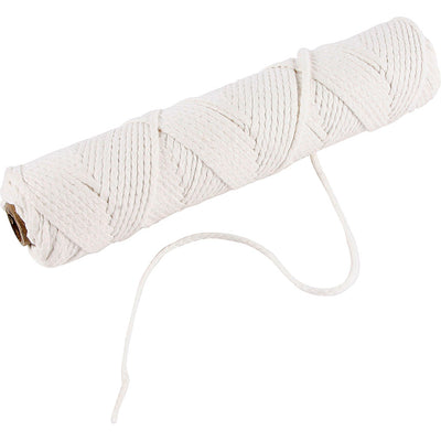 Creativ Company Docht für Stearin, geeignet für gegossene Kerzen mit einem Durchmesser von 50-70 mm, 100 gr, 80 m 1 Rolle