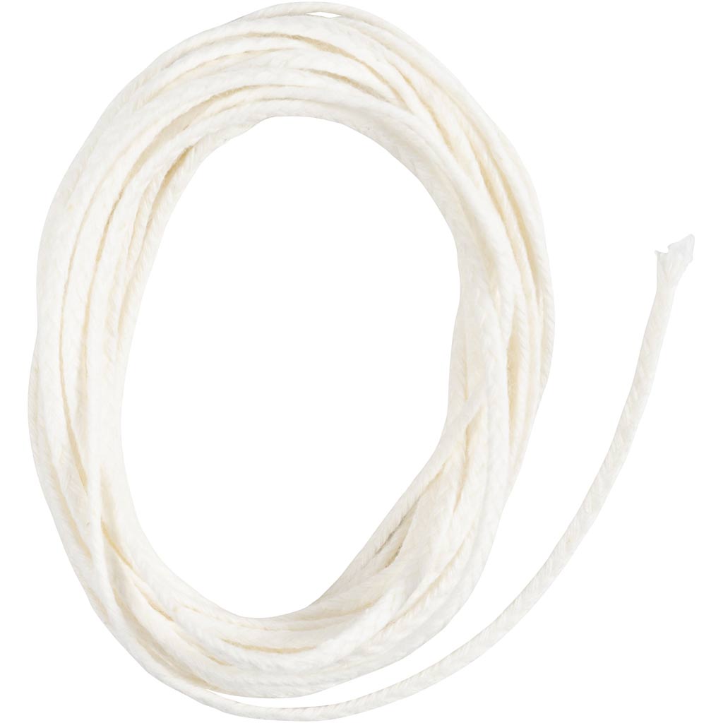 Creativ Company Docht für Stearin, geeignet für gegossene Kerzen mit einem Durchmesser von 50-70 mm, 100 gr, 3 m 1 Box