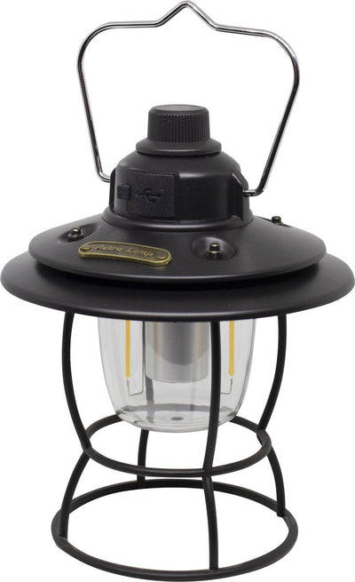 Eurotrail Orix Campinglampe – wiederaufladbare Lampe – multifunktional – Schwarz – warmes und weißes Licht – Powerbank-Funktion
