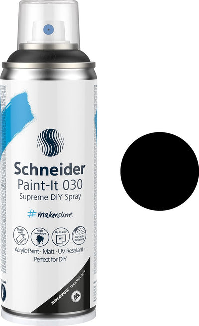 Schneider Schneider S-ML03050001 DIY Spray Paint-It 030 Black 200 ml Acrylfarbe