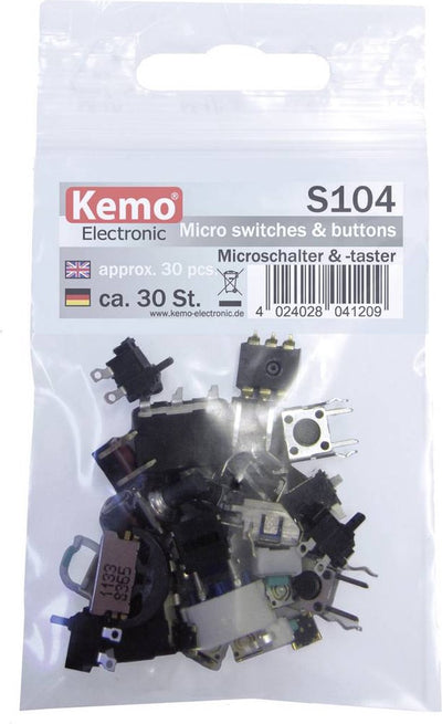 Kemo Mikroschalter-Sortiment S104 Moment 30 Teile