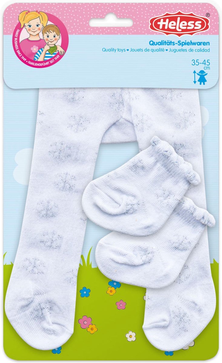 Dollsmacle mit Socken - Schneeflocken, 28-35 cm
