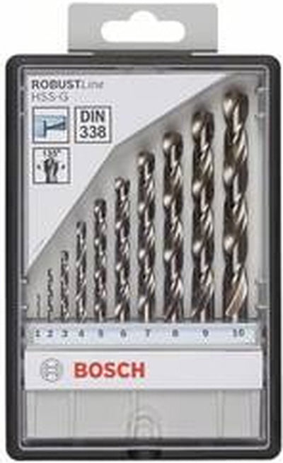 Bosch 10-teiliges Metallbohrer-Set HSS-G, 135°
