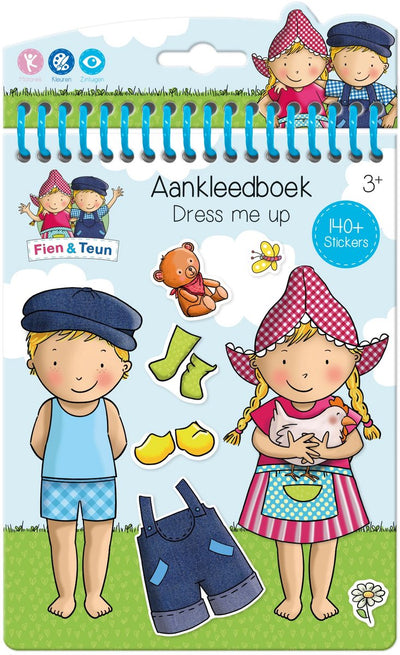 Bambolino fien teun Dress Me Up Aufkleber Anzieh- und Malbuch Urlaubsheft Mädchen 24-teilig – Lernspielzeug Junior ab 3 Jahren zum Bekleben und Ausmalen