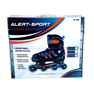 Alarm-Alarm-Inline-Skates Größe 35-38 Schwarzblau Orange