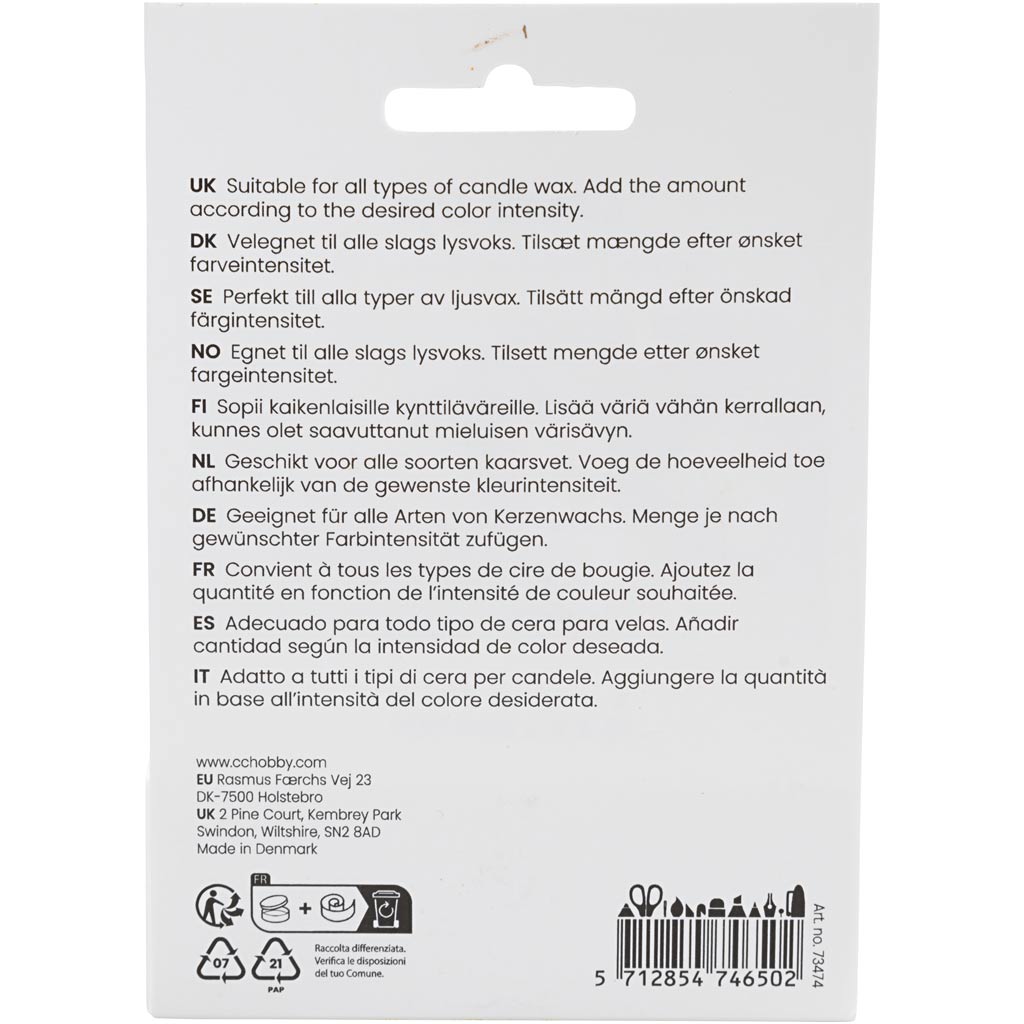 Creativ Company Kerzenfarbe, Creme, 5 gr 1 Box