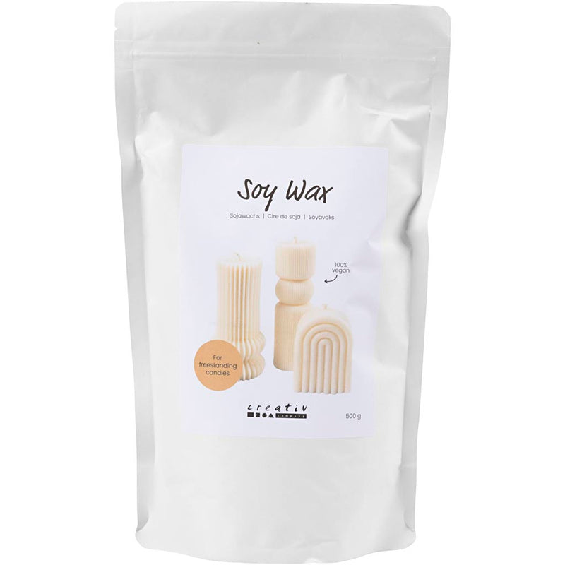Creativ Company Sojawachs, für Einzelkerzen, Creme, 500 gr 1 Box