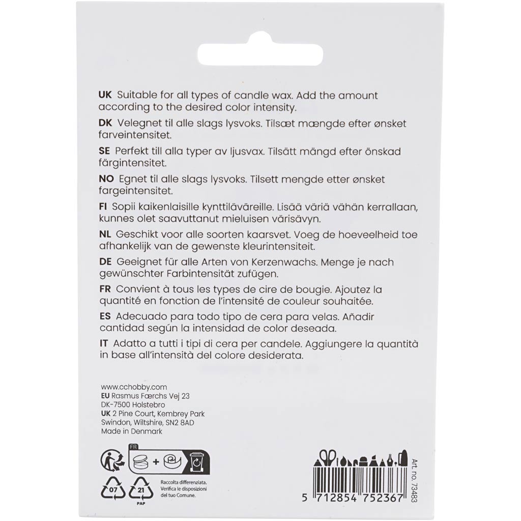 Creativ Company Kerzenfarbe, rosa, 5 gr 1 Box