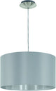 Eglo Maserlo – Hängelampe – 1 Licht – ø38 cm – Stoff – Grau, Silber