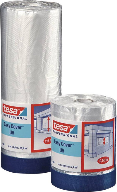 Tesa - UV-Schutzfolie - selbstklebend - 550mm x 14m - mit Gewebeband