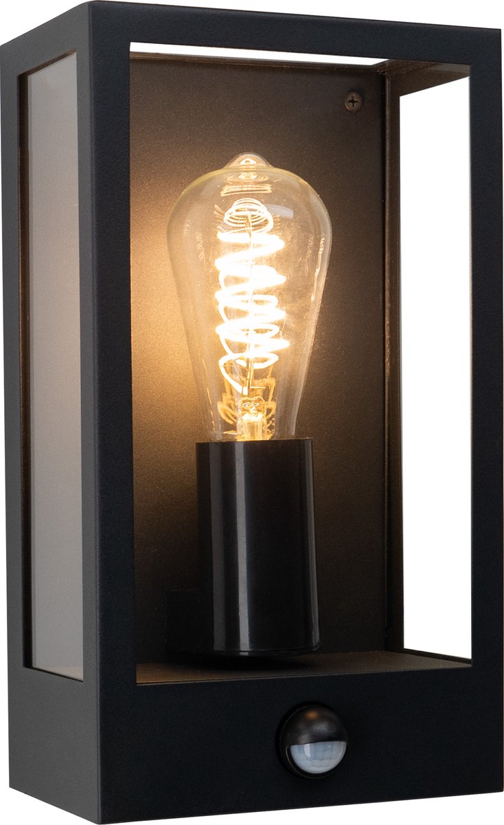 Eglo Alamonte Außenwandleuchte - E27 - 29,5 cm - Schwarz - Sensor - IP44