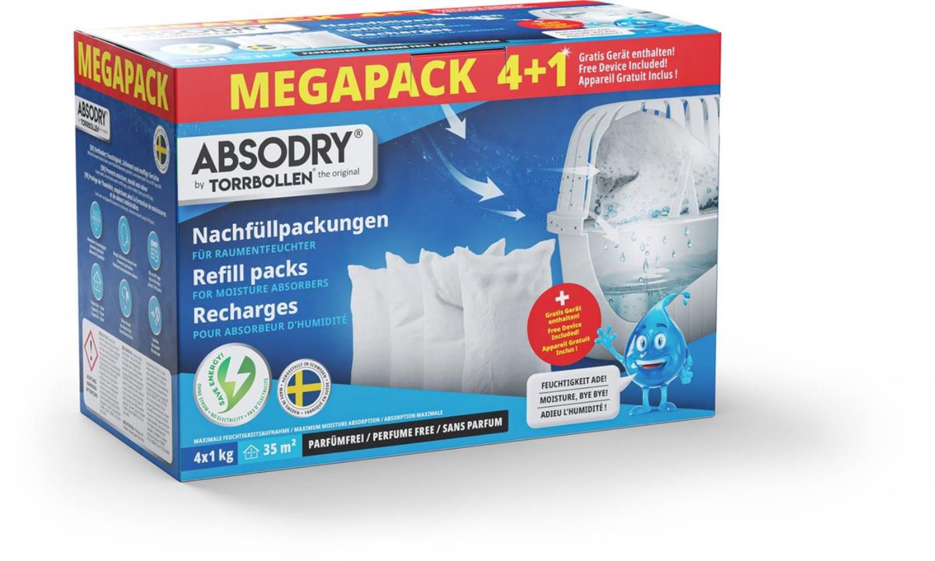 Absodry Feuchtigkeitsabsorber Megapack + Gerät