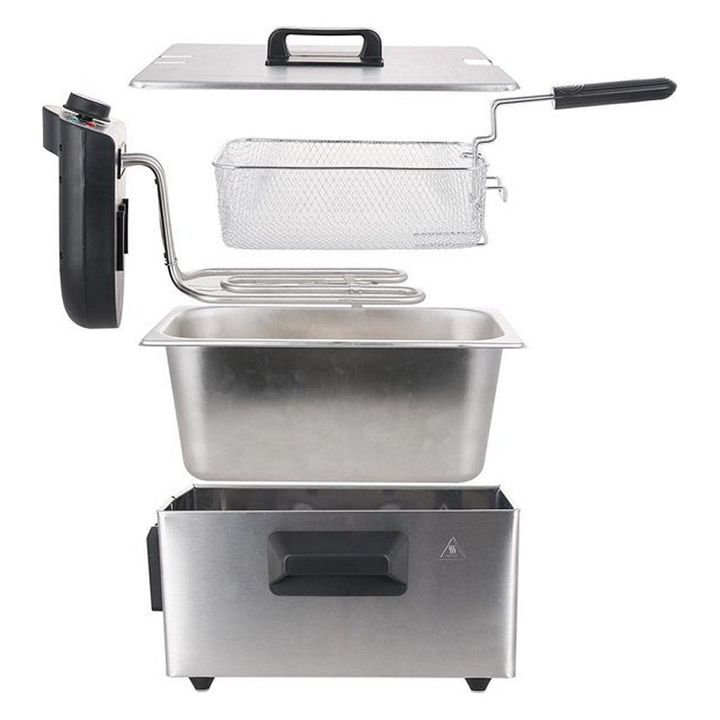 Emerio df-120482 Fritteuse 3l 2000w Edelstahl schwarz