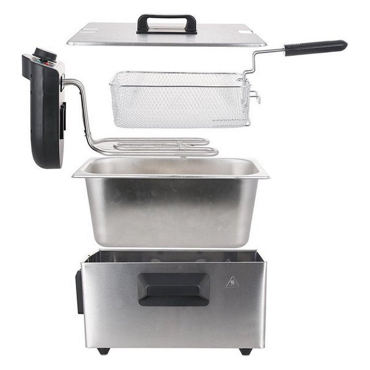 Emerio df-120482 Fritteuse 3l 2000w Edelstahl schwarz