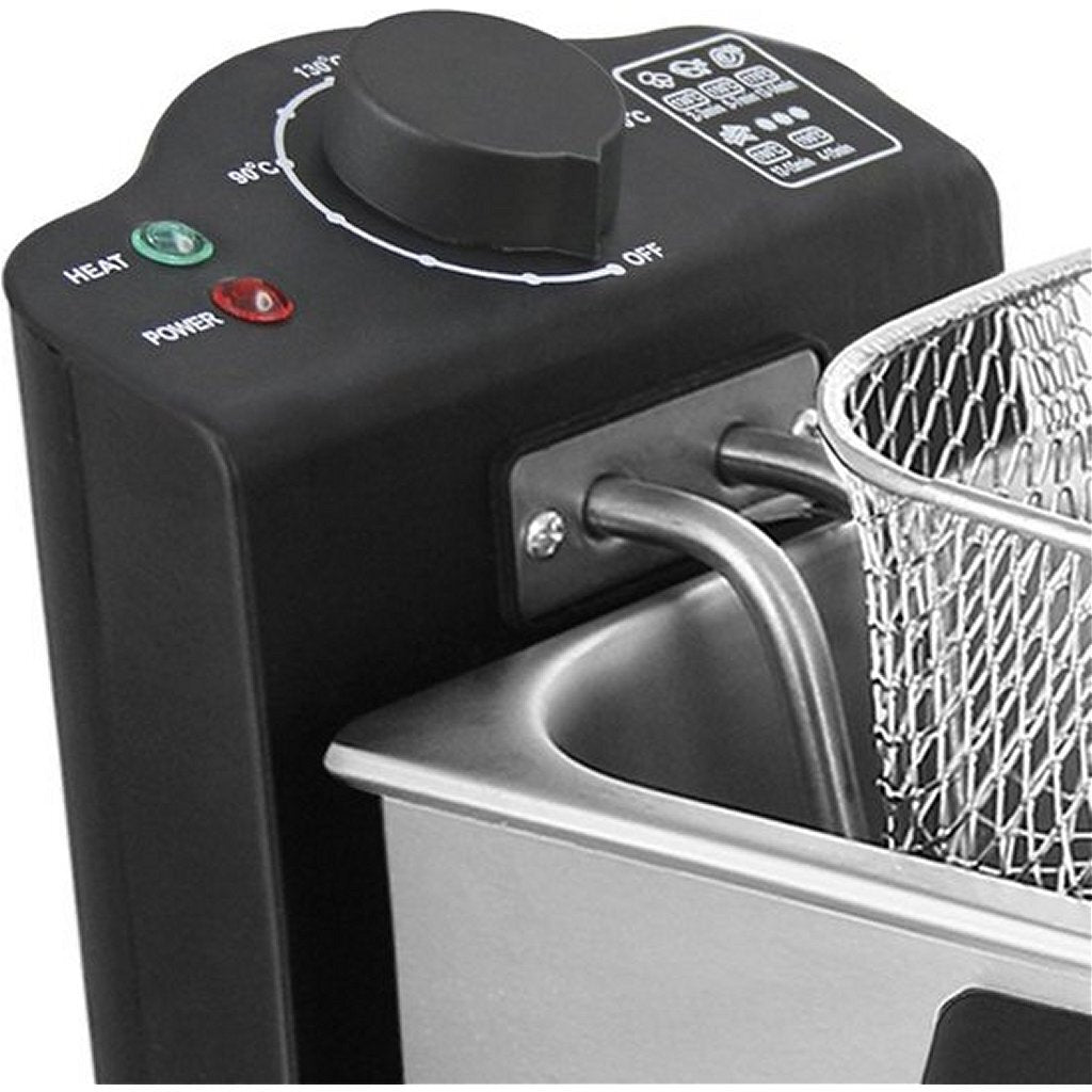 Emerio df-120482 Fritteuse 3l 2000w Edelstahl schwarz