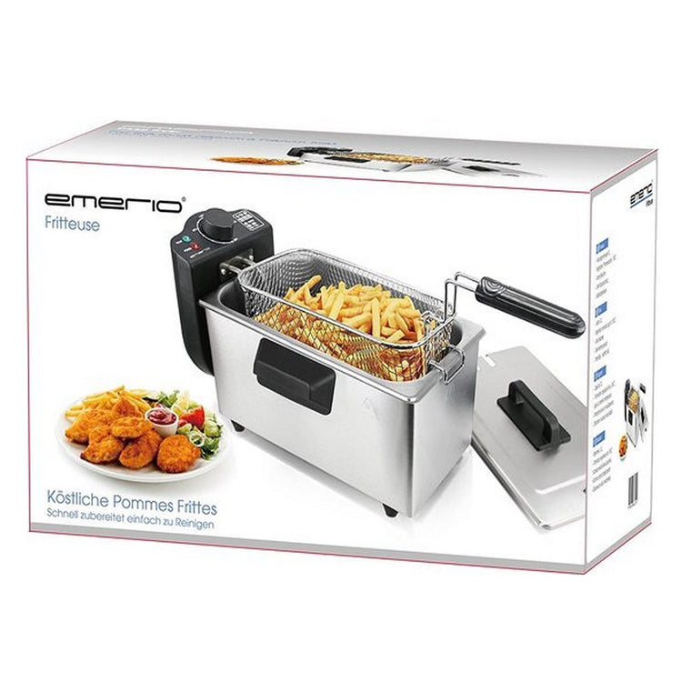 Emerio df-120482 Fritteuse 3l 2000w Edelstahl schwarz
