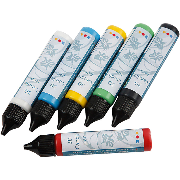 Viva Decor Kerzenversion, starke Farben, 6x28 ml 1 Box