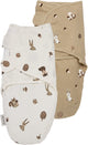 Meyco Baby Waldtiere Wickeldecke – Sand – 4–6 Monate – 2er-Pack