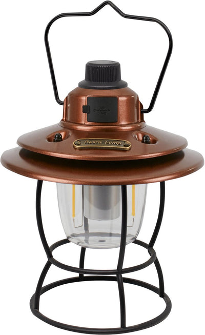 Eurotrail Orix Campinglampe – wiederaufladbare Lampe – Außenlampe – Kupfer – warmes und weißes Licht – Powerbank-Funktion – dimmbar