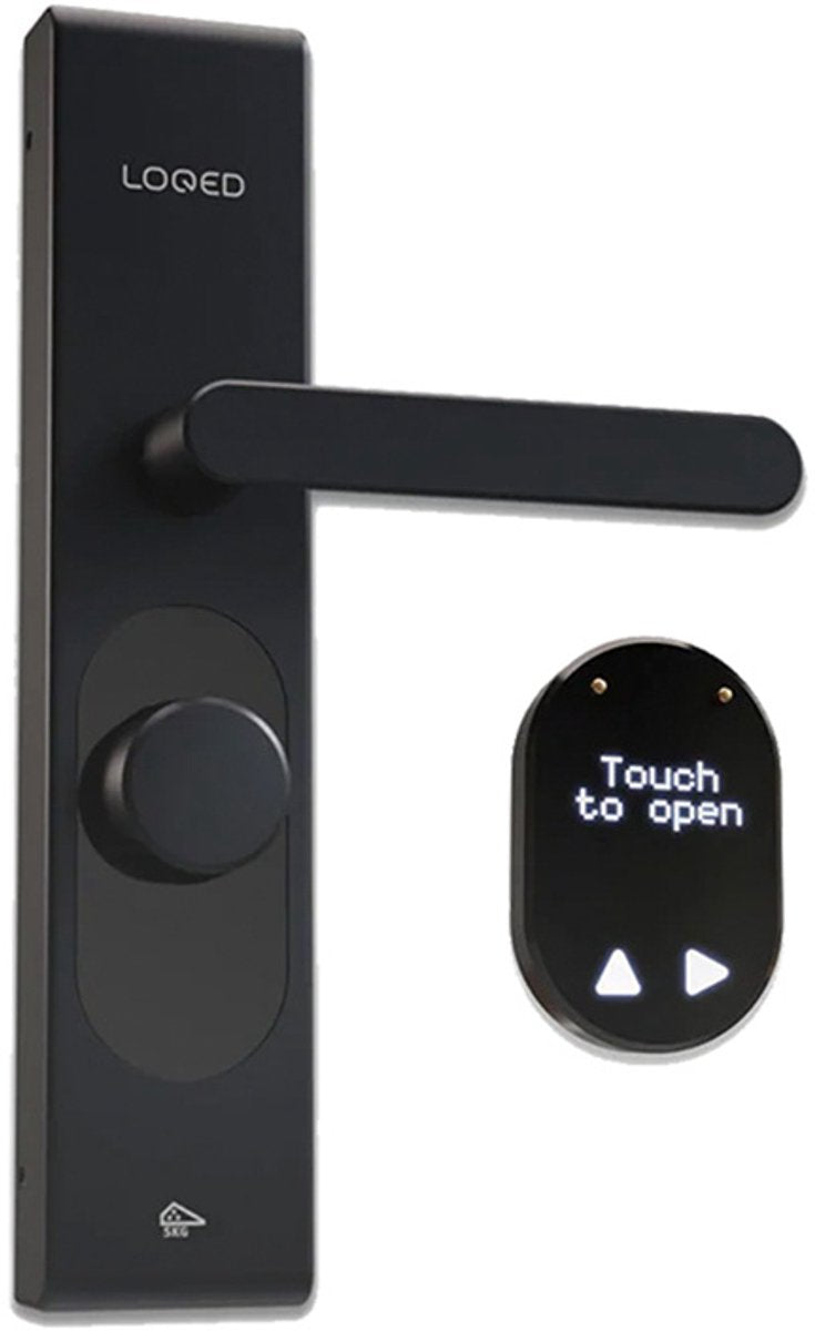 Loqed Touch Smart Lock – Smartes Türschloss – mit Smart-Home-Integration – Bridge, Zylindercode-Zugang – Schwarz