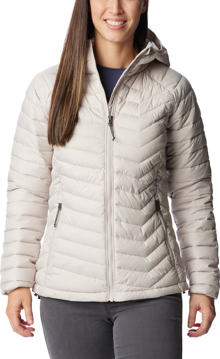 Columbia Powder Lite™ Kapuzenjacke – Damenjacke – wattierte Pufferjacke mit Kapuze – Größe M – Braun