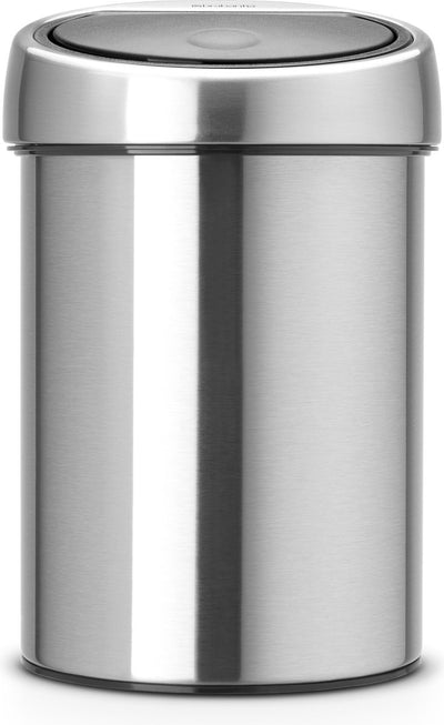 Brabantia Touch Bin Abfalleimer – 3 Liter – Badezimmer – mattierter Stahl