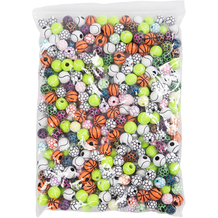 Creativ Company Sportperlen, D 10+11 mm, Lochgröße 1,5+3 mm, 270 gr 1 Box
