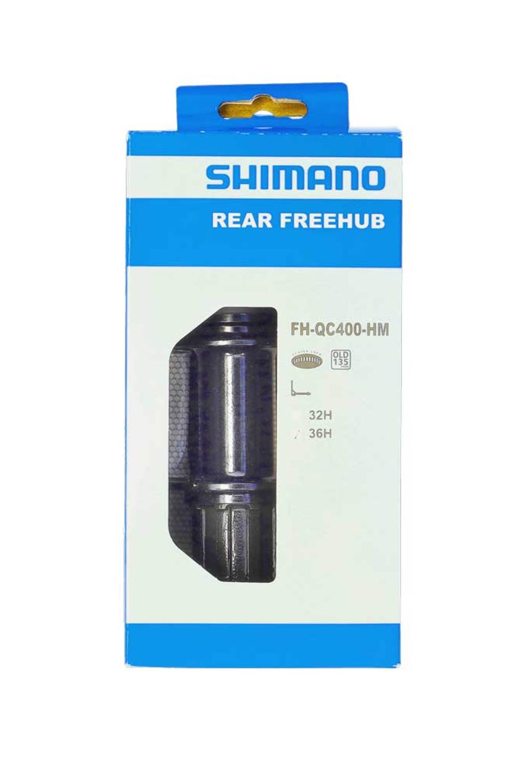 Shimano FH-QC400 Casstenaaf CenterLock 8-11 Geschwindigkeit 135 36 Schwarz