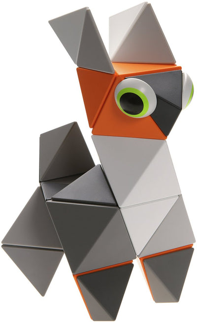 Trido - Graustufenorange groß - Magnetblöcke