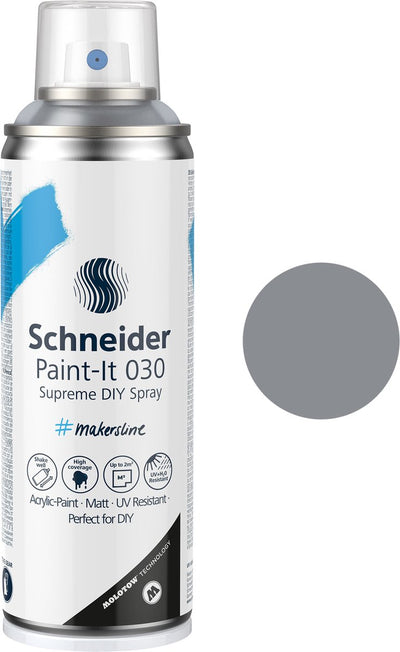 Schneider Schreibwaren Schneider Sprühdose Farbe – Paint-it 030 – DIY Sprühfarbe – Acrylfarbe – 200 ml – Klarlack glänzend – S-ML03050491