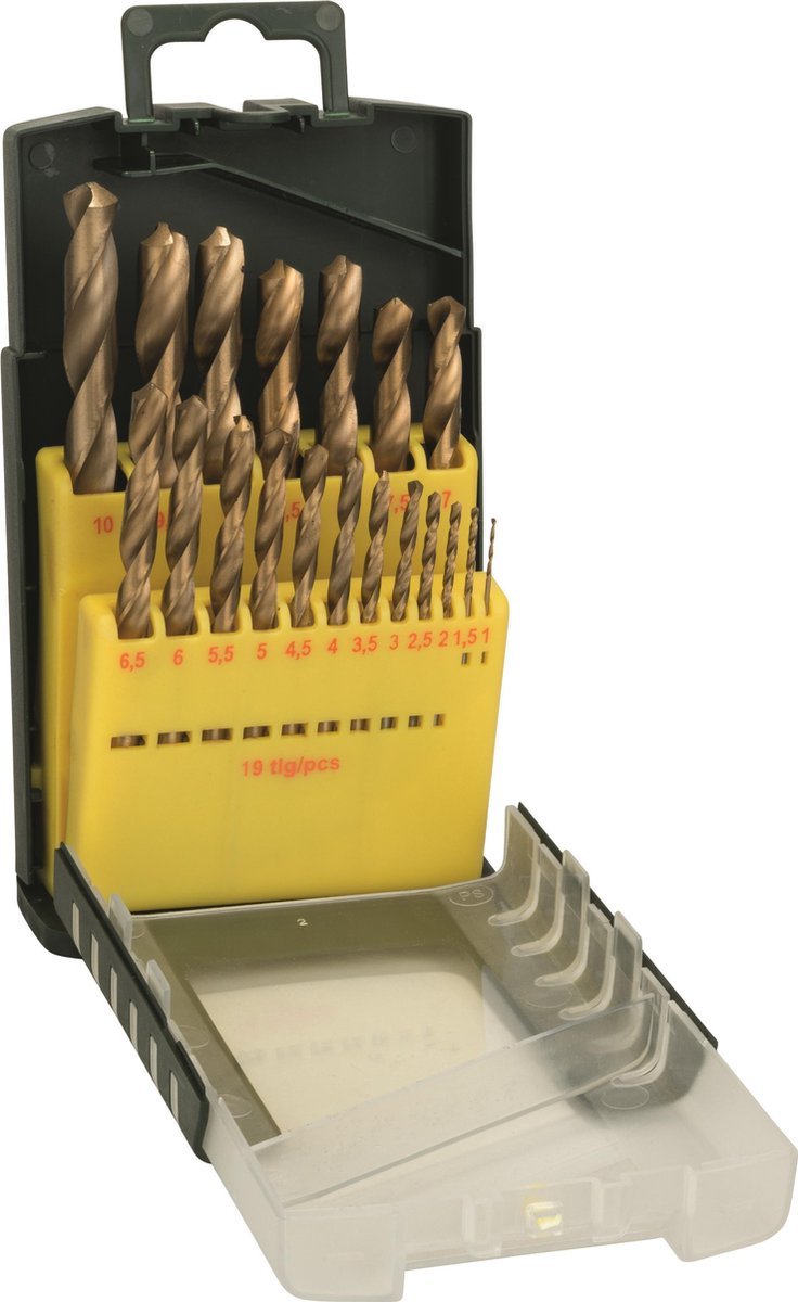 Bosch HSS-Zinn-Metallbohrer-Set – DIN 338 – 19-teilig
