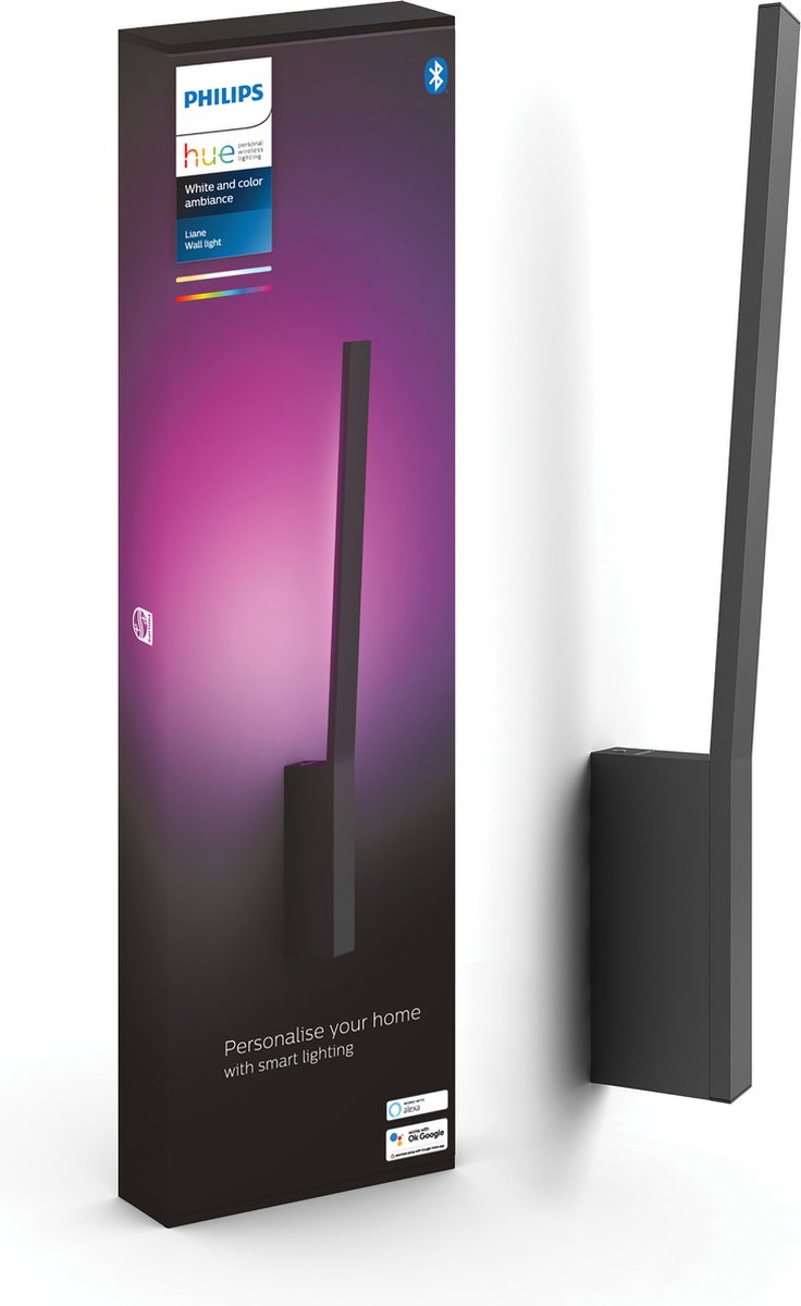 Philips Hue Liane Wandleuchte – weißes und farbiges Licht – Schwarz