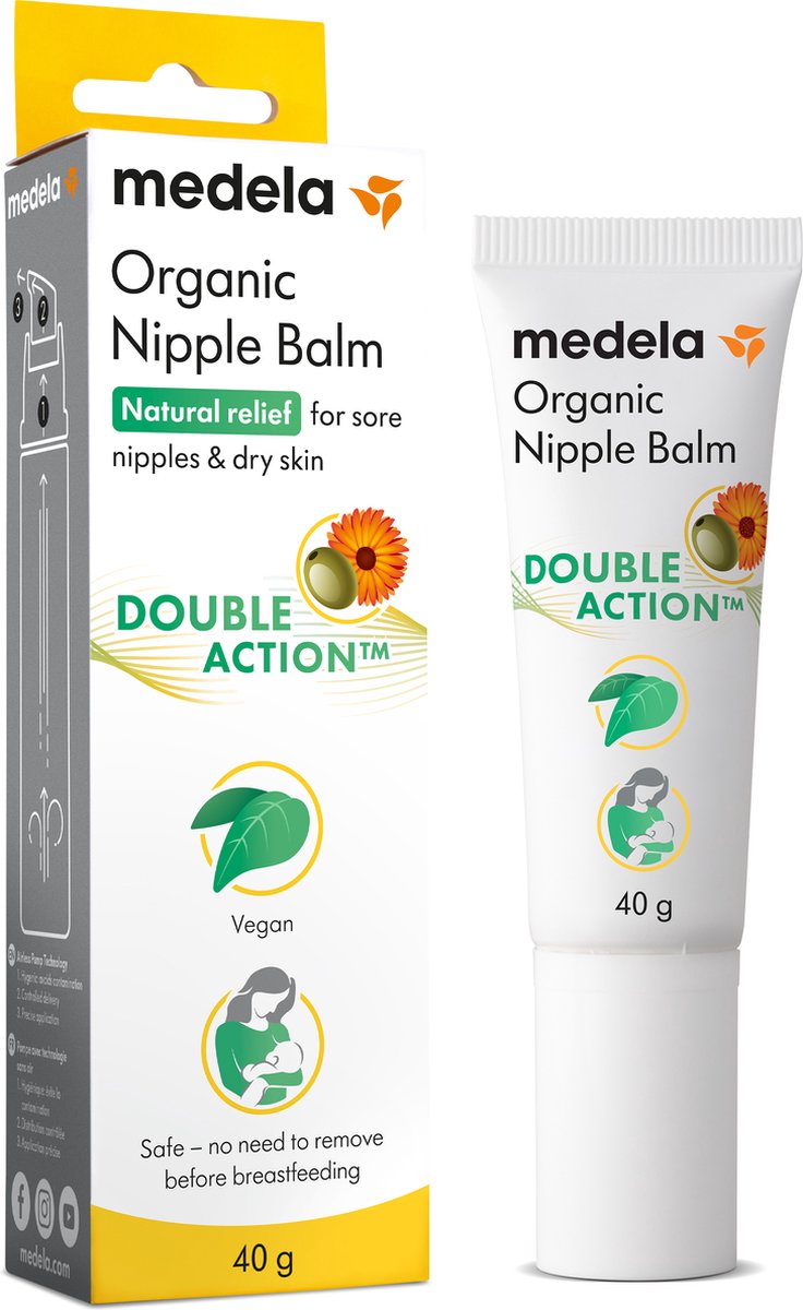 Medela Bio-Brustwarzensalbe – vegane Brustwarzenpflege – 100 % natürlich – 40 g – Bio
