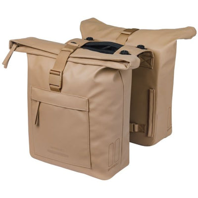 Basil Doppelte Fahrradtasche Brooklyn Mik 41l 14 x 30 x 37 cm – Sand