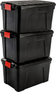 Iris Store-it-all Aufbewahrungsbox – 60 l – Kunststoff – Schwarz – 3er-Set