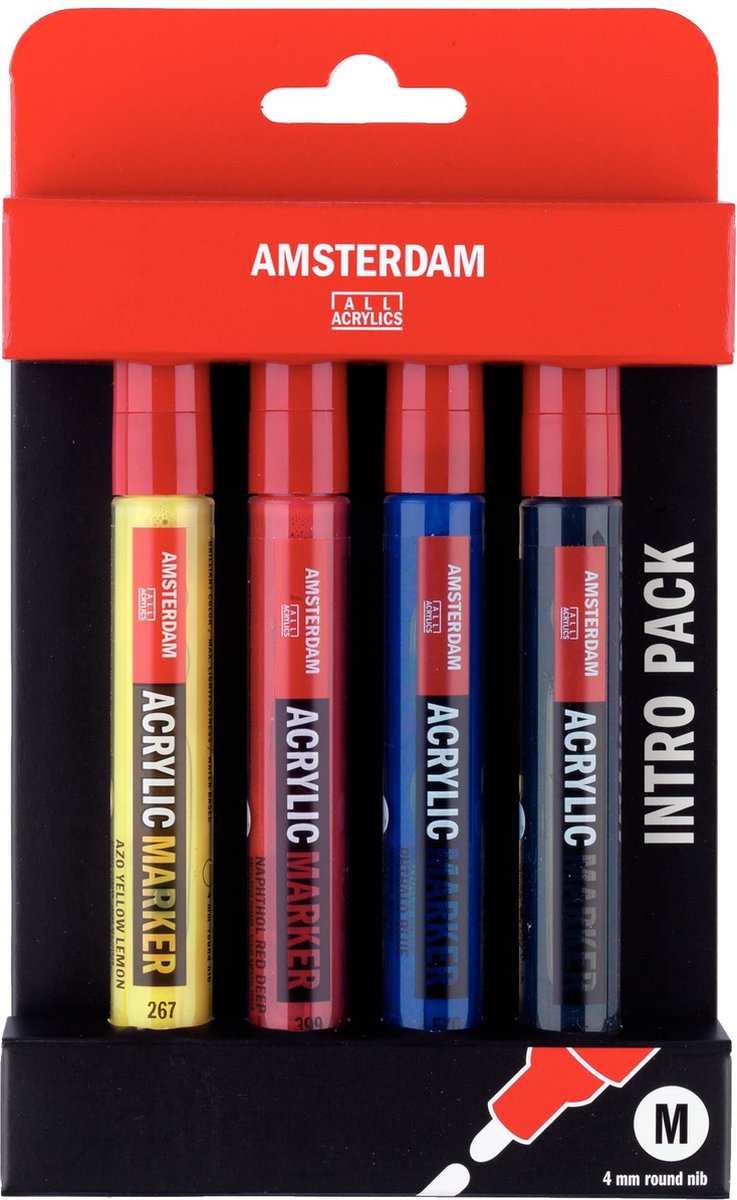 Amsterdam Acrylmarker Basisisset, 4dlg.
