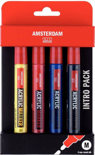 Amsterdam Acrylmarker Basisisset, 4dlg.