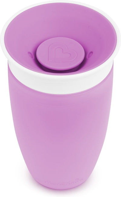 Munchkin Miracle Anti-Leck 360° Trinkbecher – Trinkbecher – Übungsbecher für Baby und Kind – 296 ml – Lila