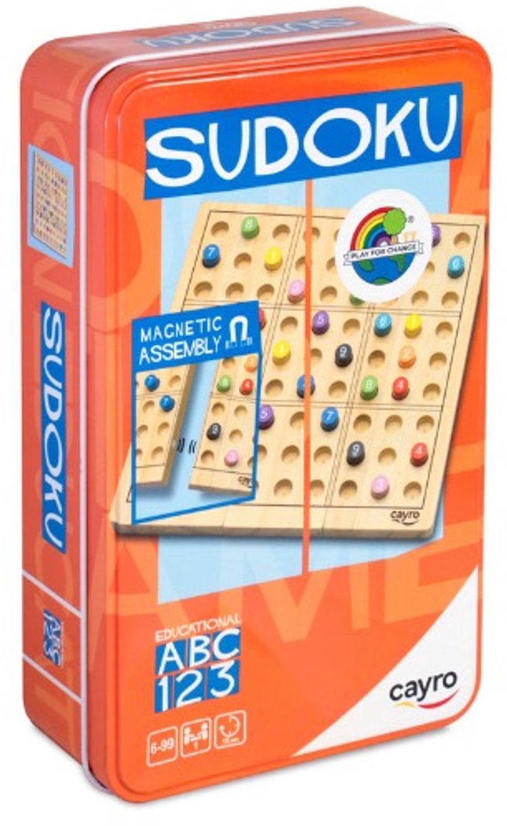 Geronimo Spiele Sudoku Metallbox – Cayro – Reisespiel – traditionelles Spiel