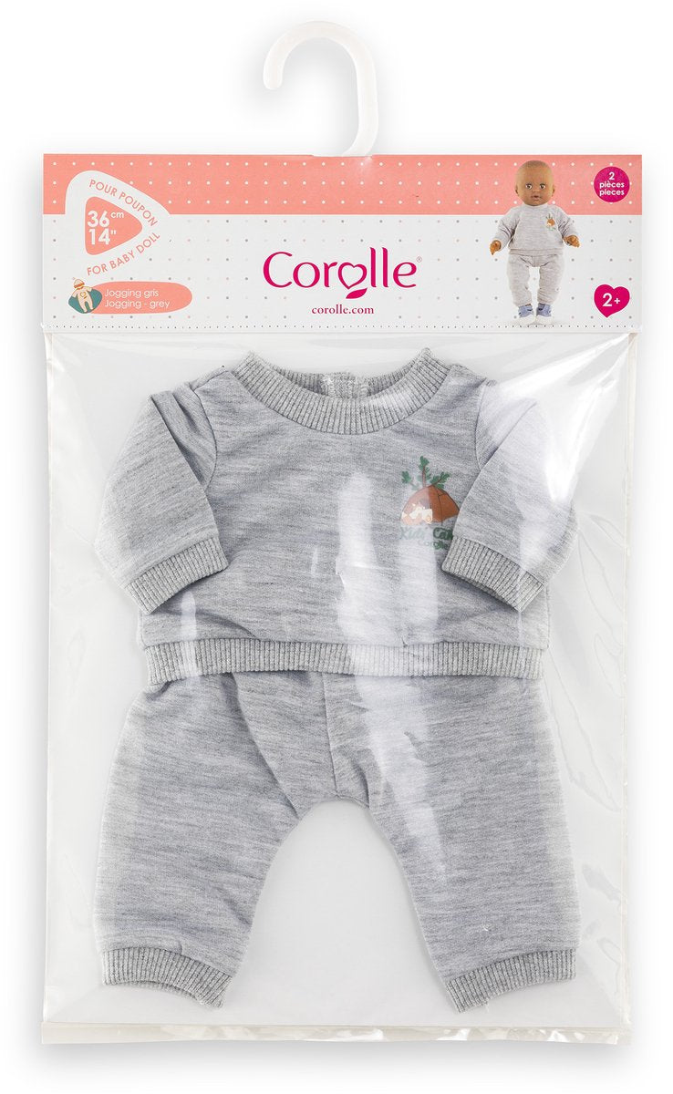 Corolle grauer Jogginganzug kleiner Entdecker – 36 cm
