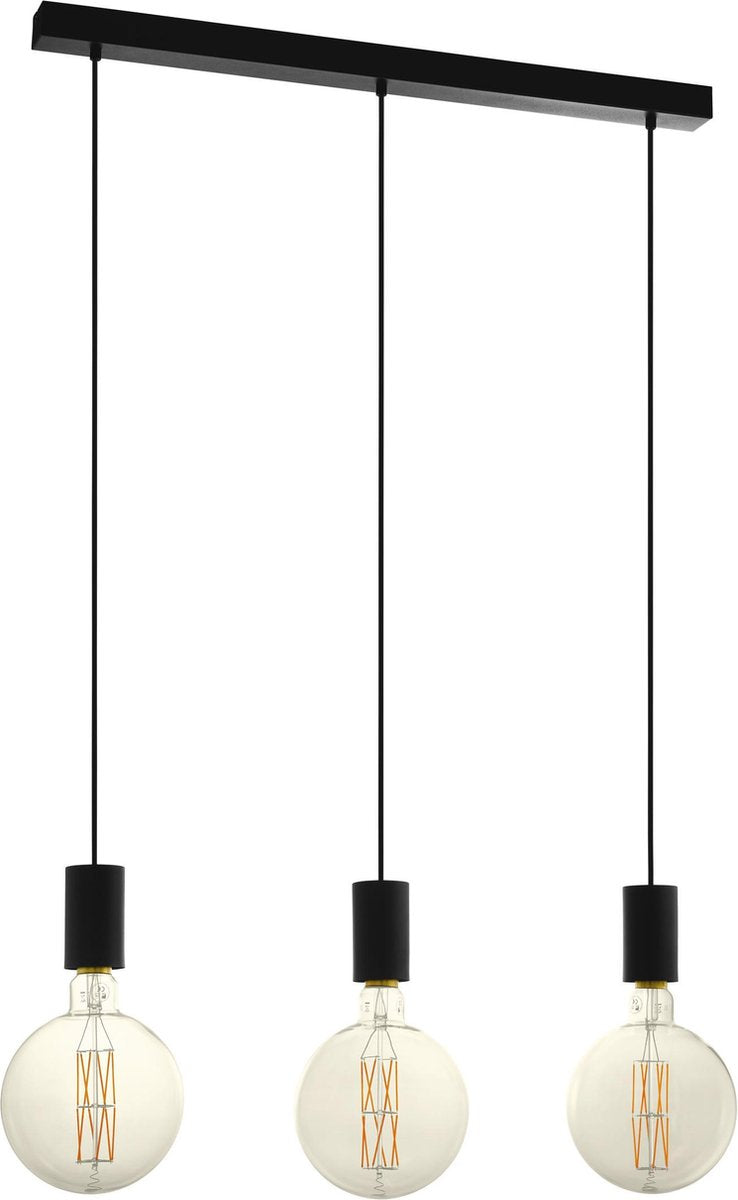 Eglo Pozueta Hängelampe – E27 (exkl.) – 84 cm – Metall – Schwarz