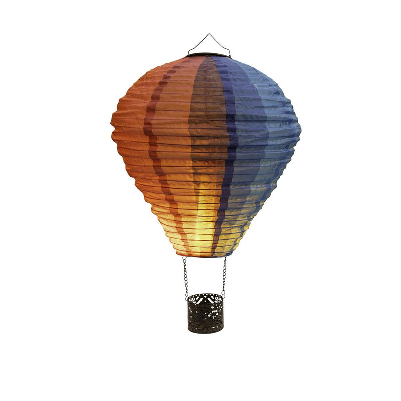Anna's Collection LED-Solar-Heißluftballon mit Flammeneffekt, 29 x 58 cm
