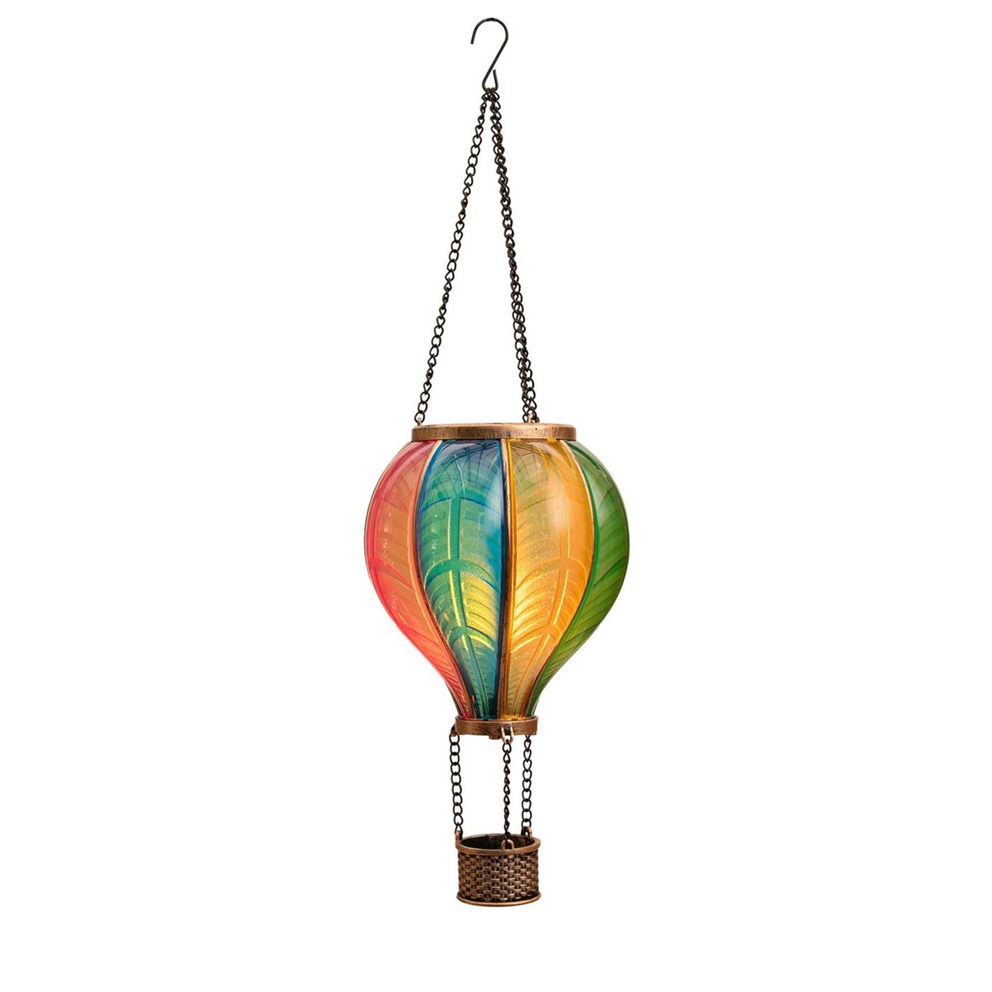 Anna's Collection LED-Solar-Heißluftballon mit Flammeneffekt, 29 x 86 cm