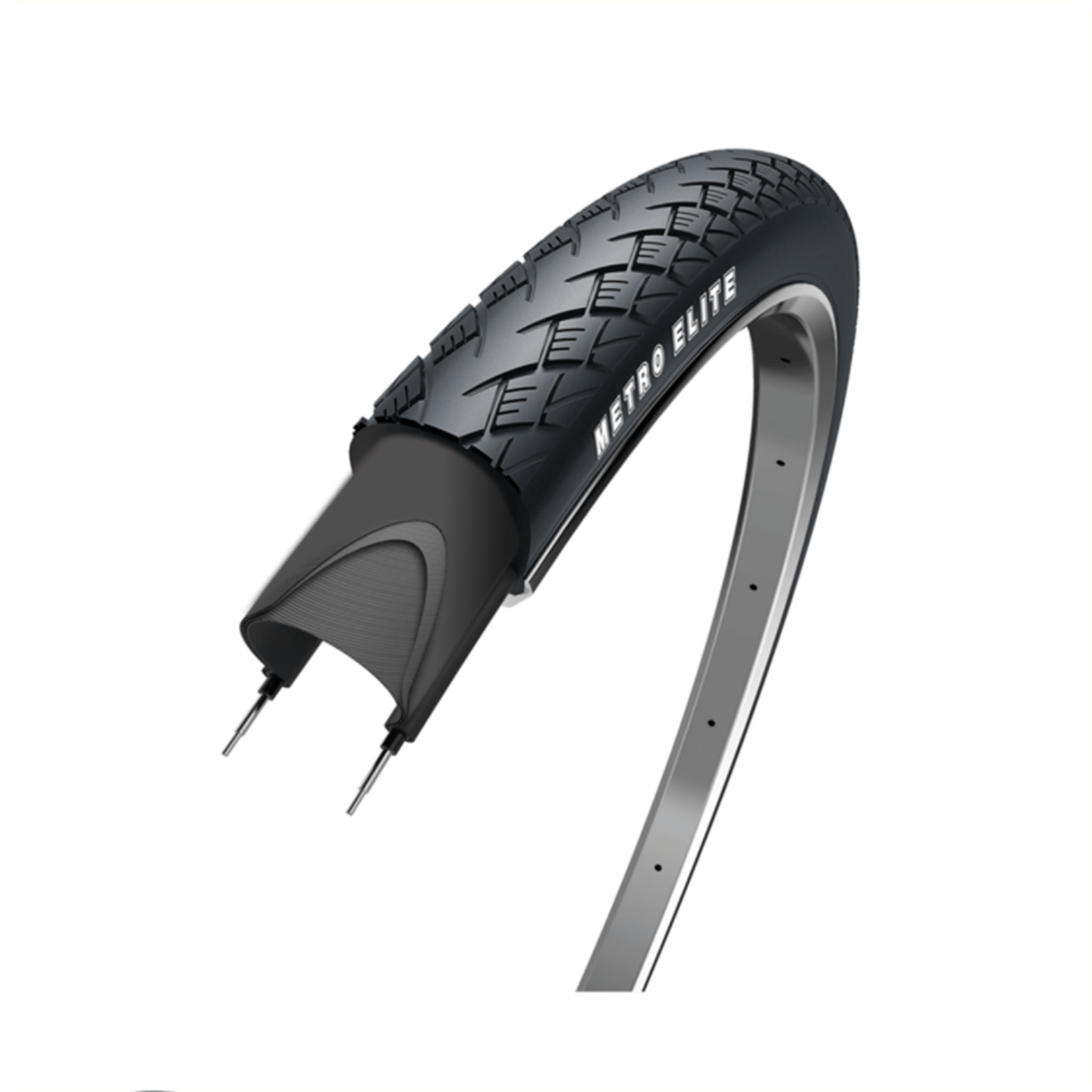 Wolff Wolff Metro Elite, Schwarz mit Reflexion, 28x1 5 8x1 3 8, Etro 37-622