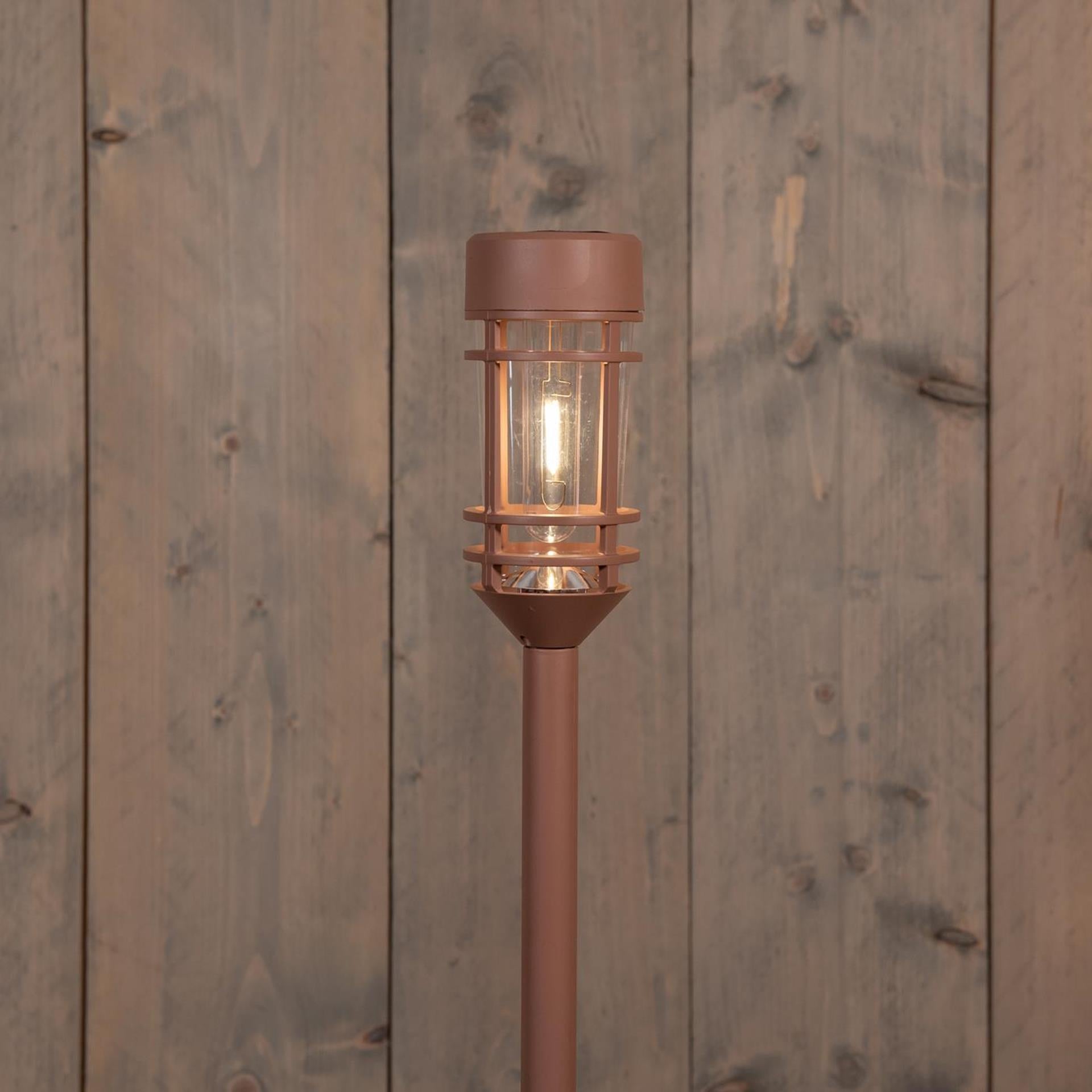 Anna's Collection LED-Solarfackel Metall Terra 7x48cm